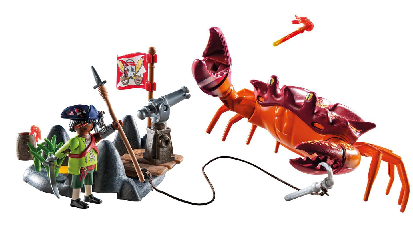 PLAYMOBIL | Pirates | Gefahr durch Riesenhai | Piratenspielzeug | Spielzeugfiguren | Spielzeug für Kinder ab 4 Jahren | 71793