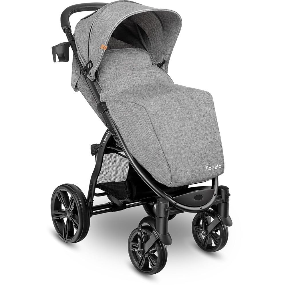 LIONELO Annet Plus Buggy up to 22 kg with Reclining Function, Small Folding Pushchair with Accessories, EVA Foam Wheels, Mosquito Net, Foot Cover Drink Holder, Basket Dreamin