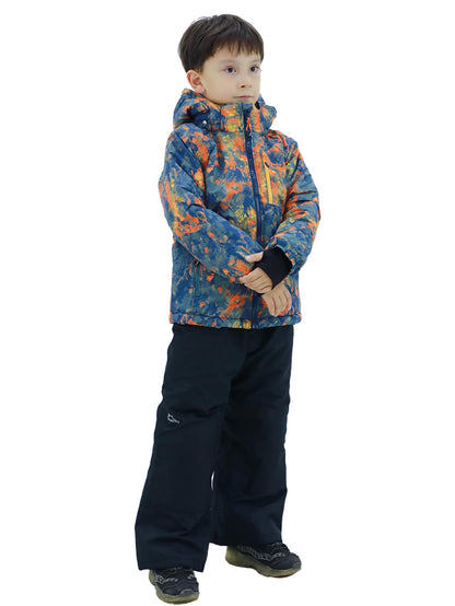 SMONTY SNOWER Boys' Snowsuit with Removable Hood, Ski Suit, Extra Warm, Winter Suit
