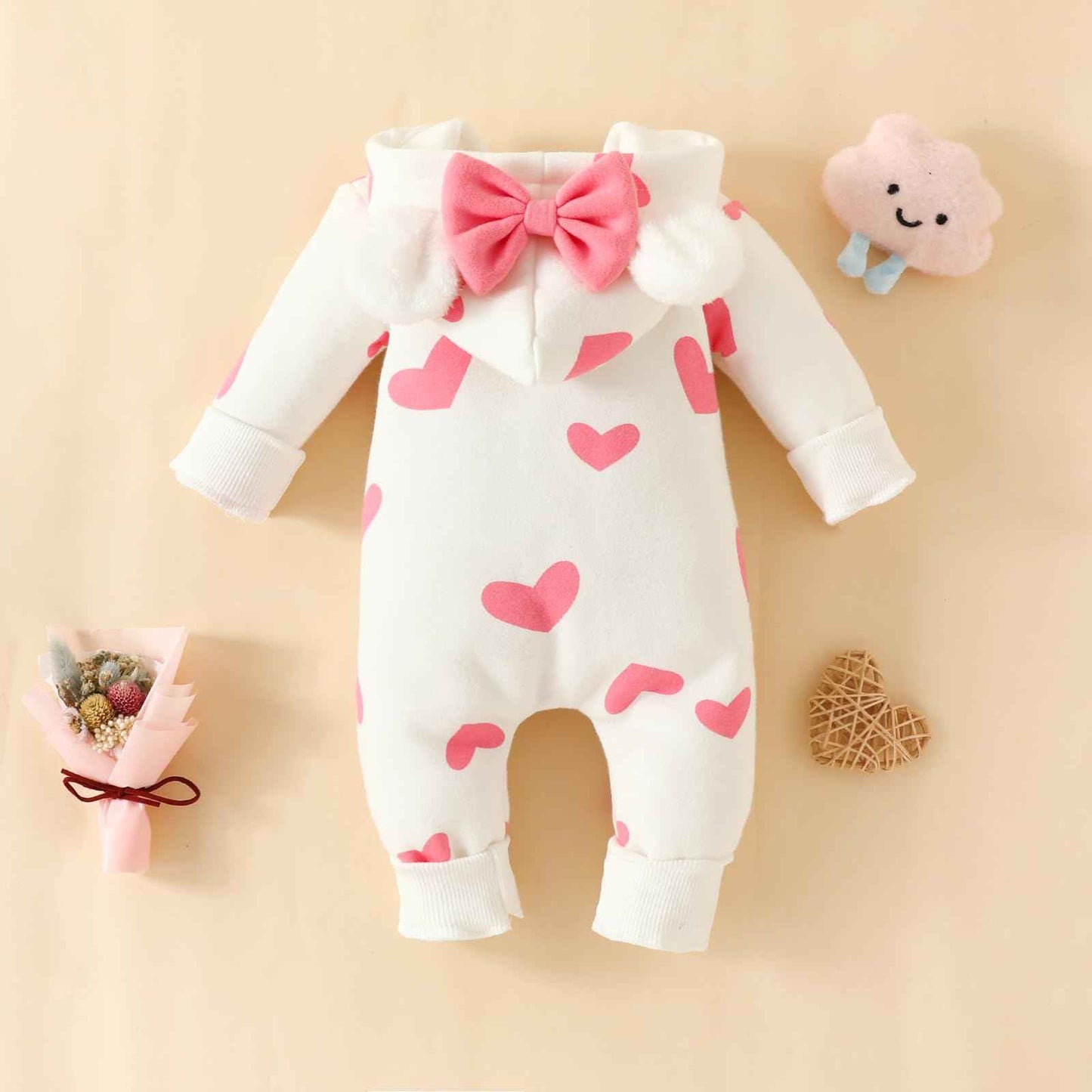 Baby Romper Newborn Autumn Winter Jumpsuit Toddler Animal Costume Jumpsuit with Hood Long Sleeve Bodysuit for Baby Girls Boys Cuddly