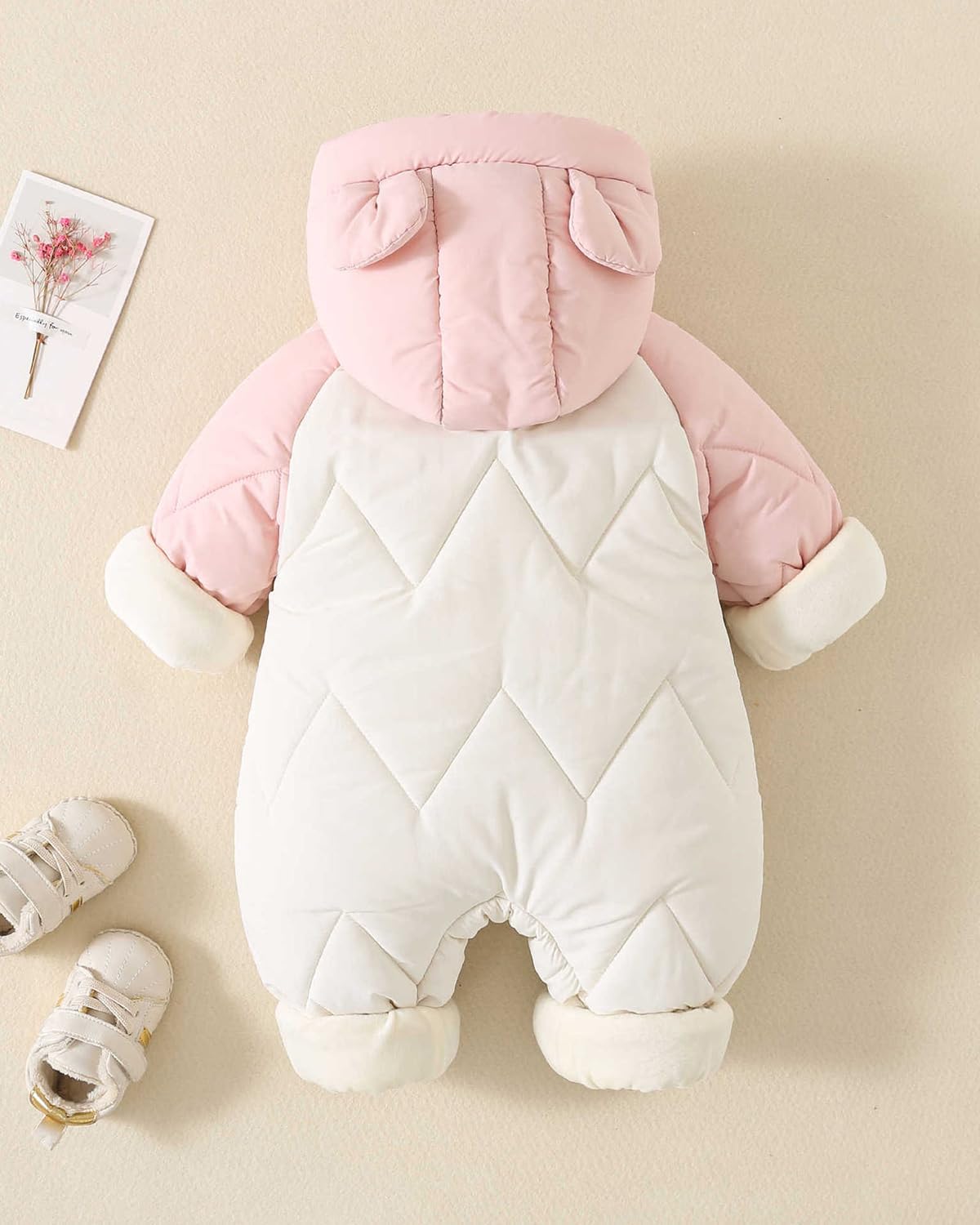 JiAmy Baby Snowsuit, Baby Boys Girls Winter Jumpsuit Romper Newborn Snow Overall 0-12 Months