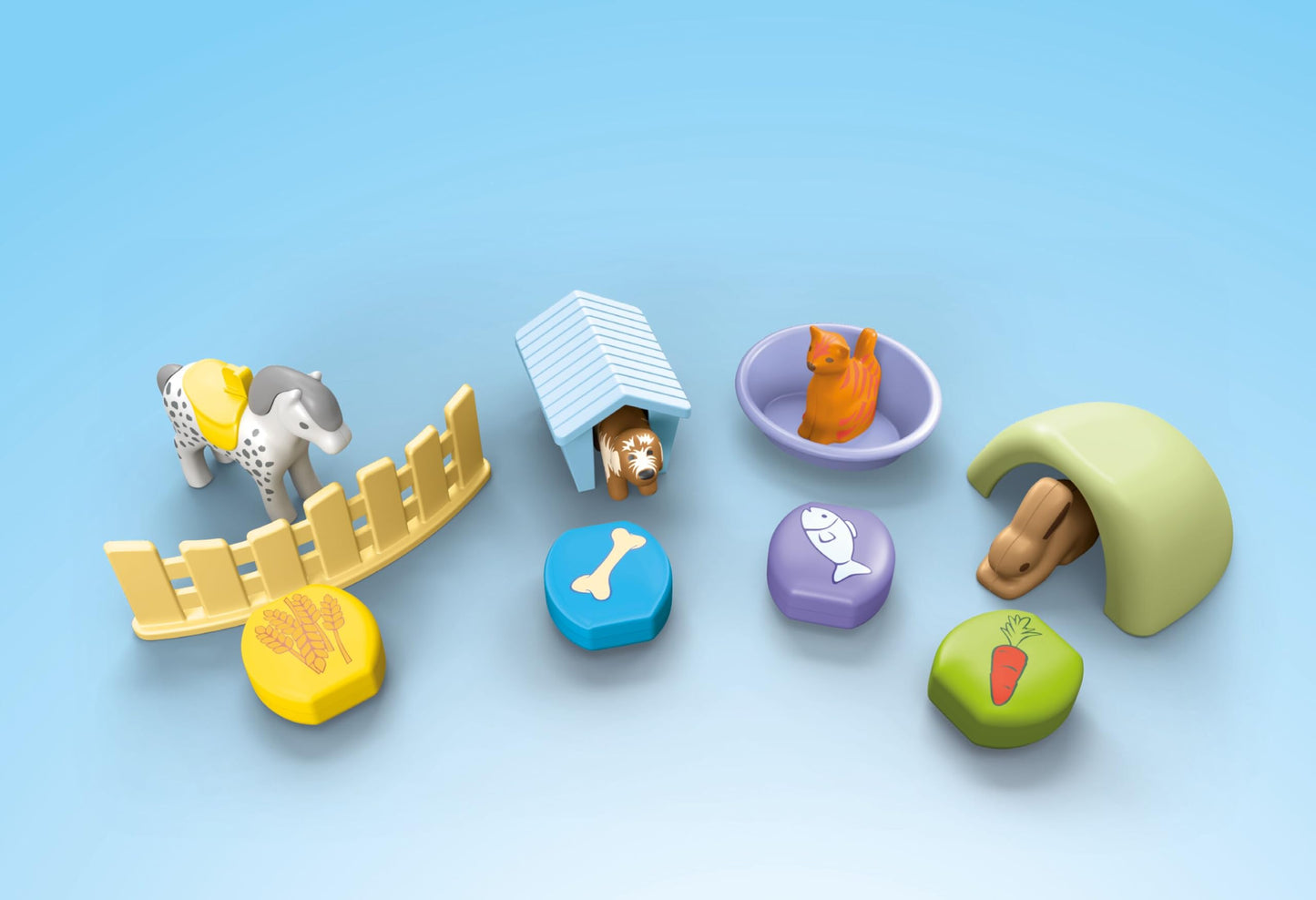 PLAYMOBIL JUNIOR | Tierpension mit Futterspender | nachhaltiges Spielzeug aus biobasierten Kunststoffen | für Kinder ab 1 Jahr | 71690