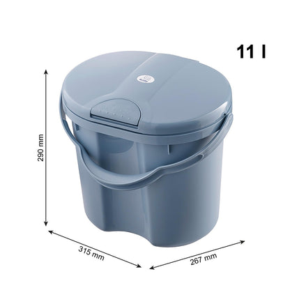 Rotho Babydesign TOP Windeleimer - recycelt - Windeleimer - geruchsdicht - ohne Nachfüllkasetten - Wickeleimer - weiss
