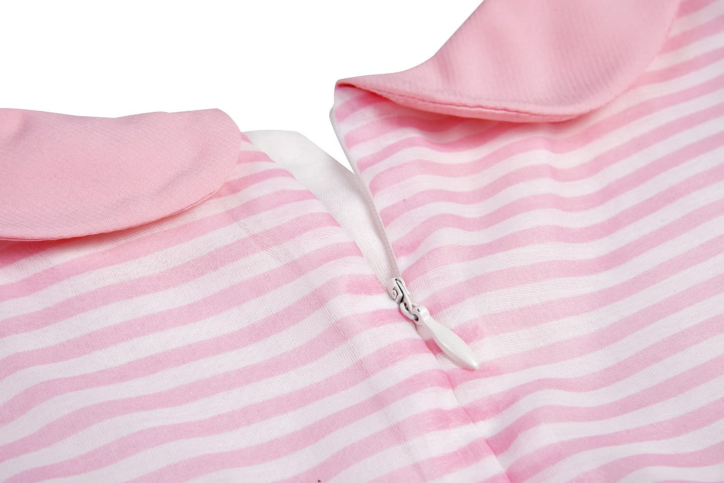 BONNY BILLY Mädchen Kleider Ärmellos Sommer Freizeit Gestreift Blumen A-Linie Kinder Kleid mit Kragen