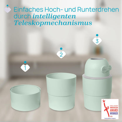 Chicco Windeleimer Odour Off, geruchsdichtes System, platzsparender Baby Windeleimer mit Deckel, einfach zu benutzen und zu reinigen, Ohne Nachfüllkassetten, funktioniert mit herkömmlichen Tüten