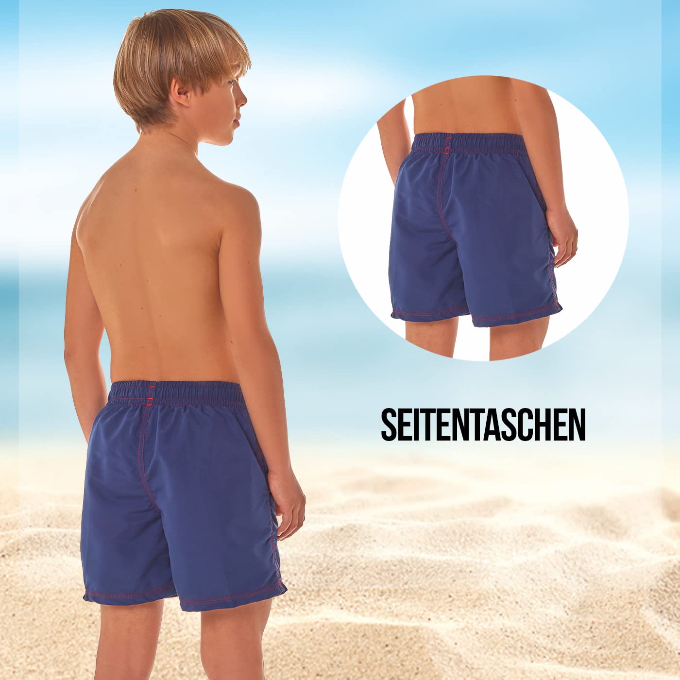 Zagano Boys' Quick-Drying Swimming Trunks Sports Trousers Boys Kids Swimwear Size 128-164