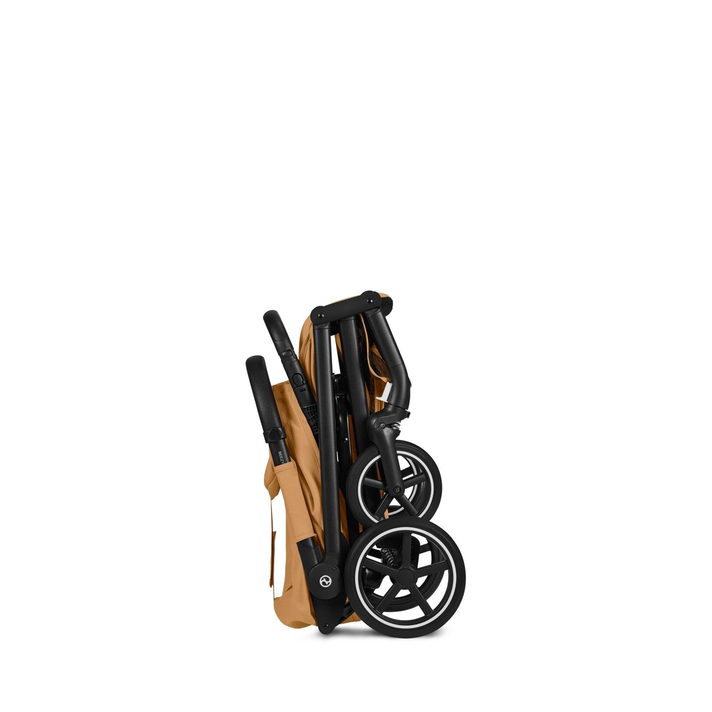 Cybex Gold Kinderwagen Beezy mit One-Pull Harness, Ab Geburt bis ca. 4 Jahre (max. 22 kg), Kompakt und ergonomisch, Magic Black (Schwarz mit schwarzem Rahmen)