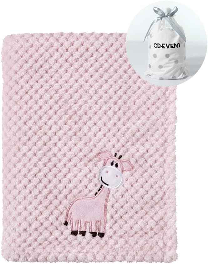CREVENT Kleine Flauschige warme Baby-Überwurfdecke für Jungen, Kleinkinder, Kinderbett, Kinderwagen, 75 cm x 100 cm, graue Wolke