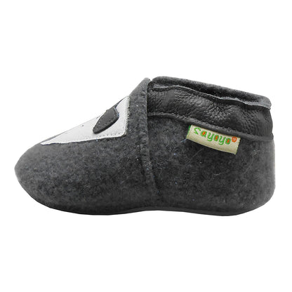 SAYOYO Babyschuhe für Jungen und Mädchen - Erste Lauf- und Krabbelschuhe mit weicher Wolle und rutschfester Gummisohle