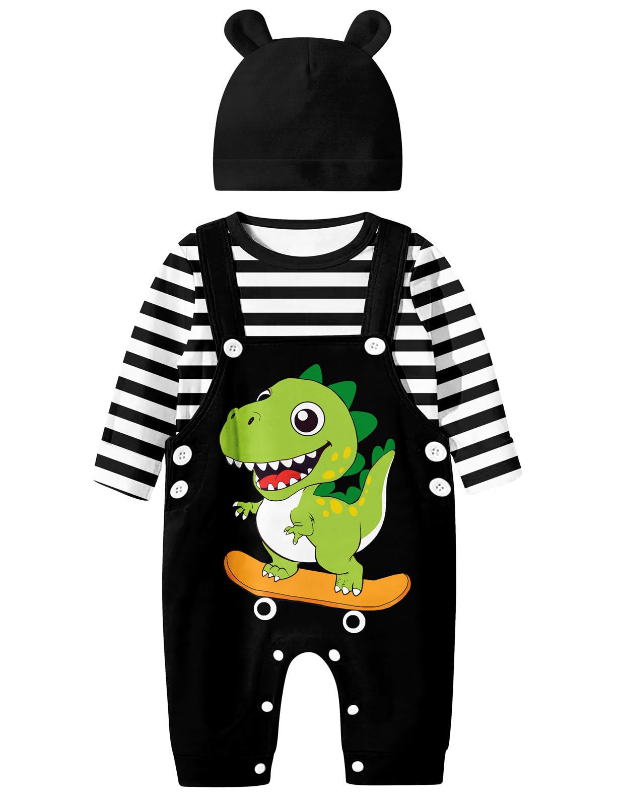 SFreeBo Baby Boys Clothing 3 Pieces Winter Baby Clothing Outfit Set Long Sleeve Cotton Striped Newborn Baby Clothing Boys 3-18 Months