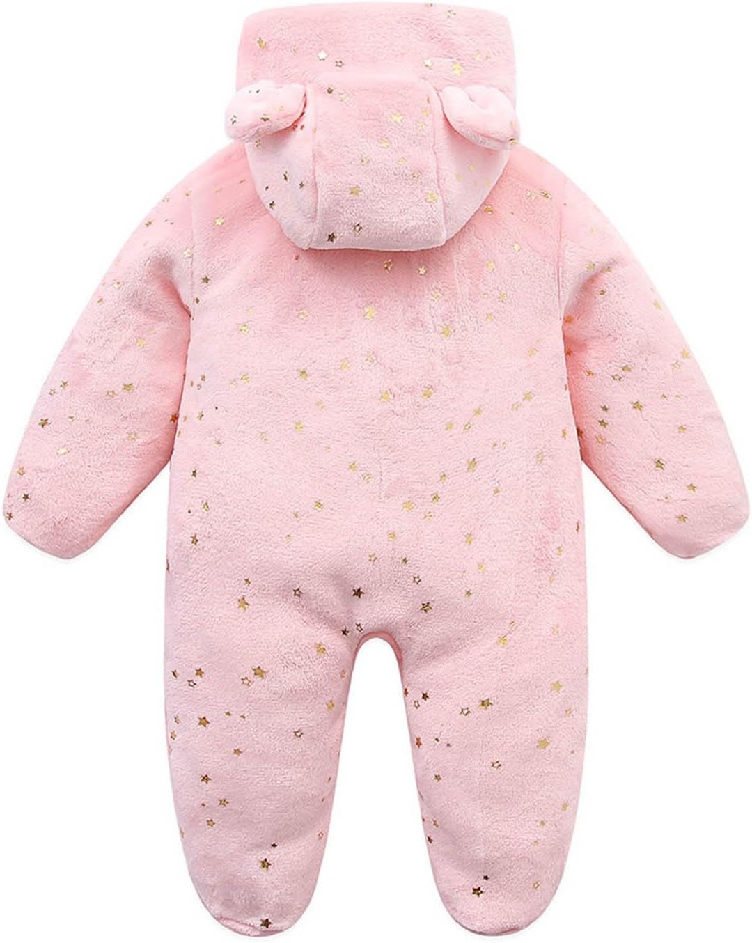 Baby Overall Winter Fleece Schneeanzug Baby Warm Romper mit Kapuze Herbst Winter für Jungen Mädchen 0-12 Monate