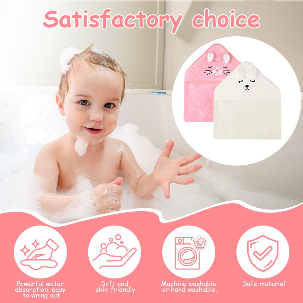 Aolso Hooded Towel Baby, 80 x 80 cm Baby Towel Hood, Baby Wash Cloth, Coral Fleece Baby Towel with Hood for Newborns, Soft and Super Absorbent, Unisex (Grey Elephant)