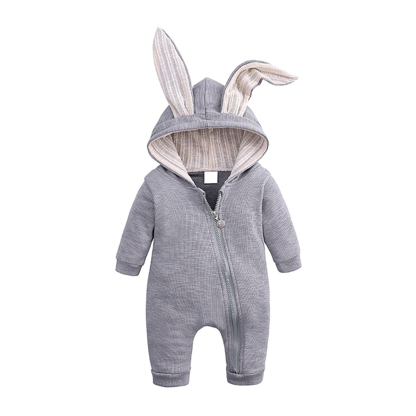 Kleinkind Baby Jungen Mädchen Baumwolle Strampler Langarm Mit Kapuze Reißverschluss Overall Body Baby Herbst Kleidung Pyjamas Outfit