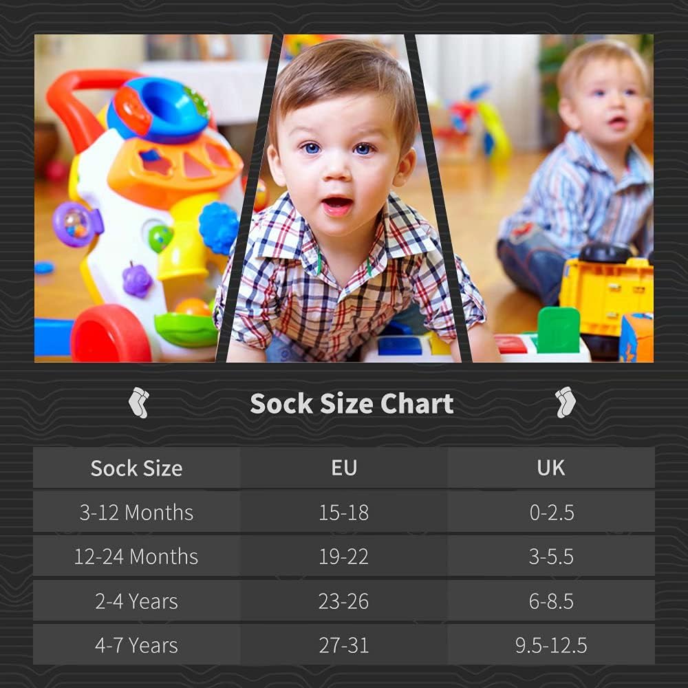 KOWAYI Stoppersocken Kinder 5/10 Paar ABS Rutschsocken Kinder Jungen, Mädchen, Baby Antirutschsocken 1-7 Jahre Grip Socken