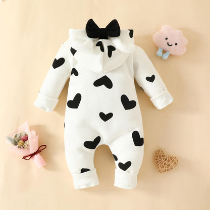 Baby Strampler Neugeborenen Herbst Winter Overall Kleinkind Tier Kostüm Overall mit Kapuze Langarm Bodysuit für Baby Mädchen Jungen Kuscheln
