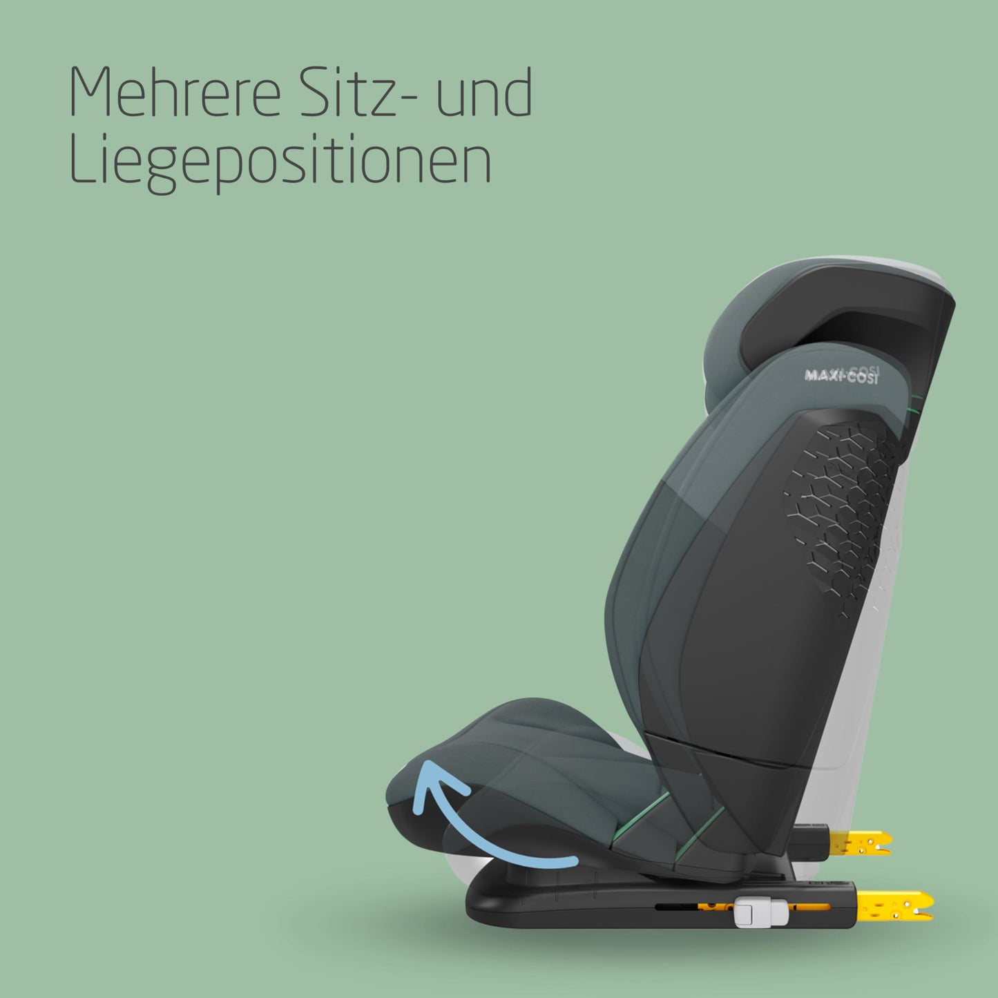 Maxi-Cosi RodiFix S i-Size Kindersitz, 100–150 cm, 3,5–12 Jahre, Autositz Kinder, 3 Liegepositionen, Verstellbare Höhe/Breite, G-CELL Side Impact Protection, AirProtect-Sicherheitskissen, Basic Black - Meloni2