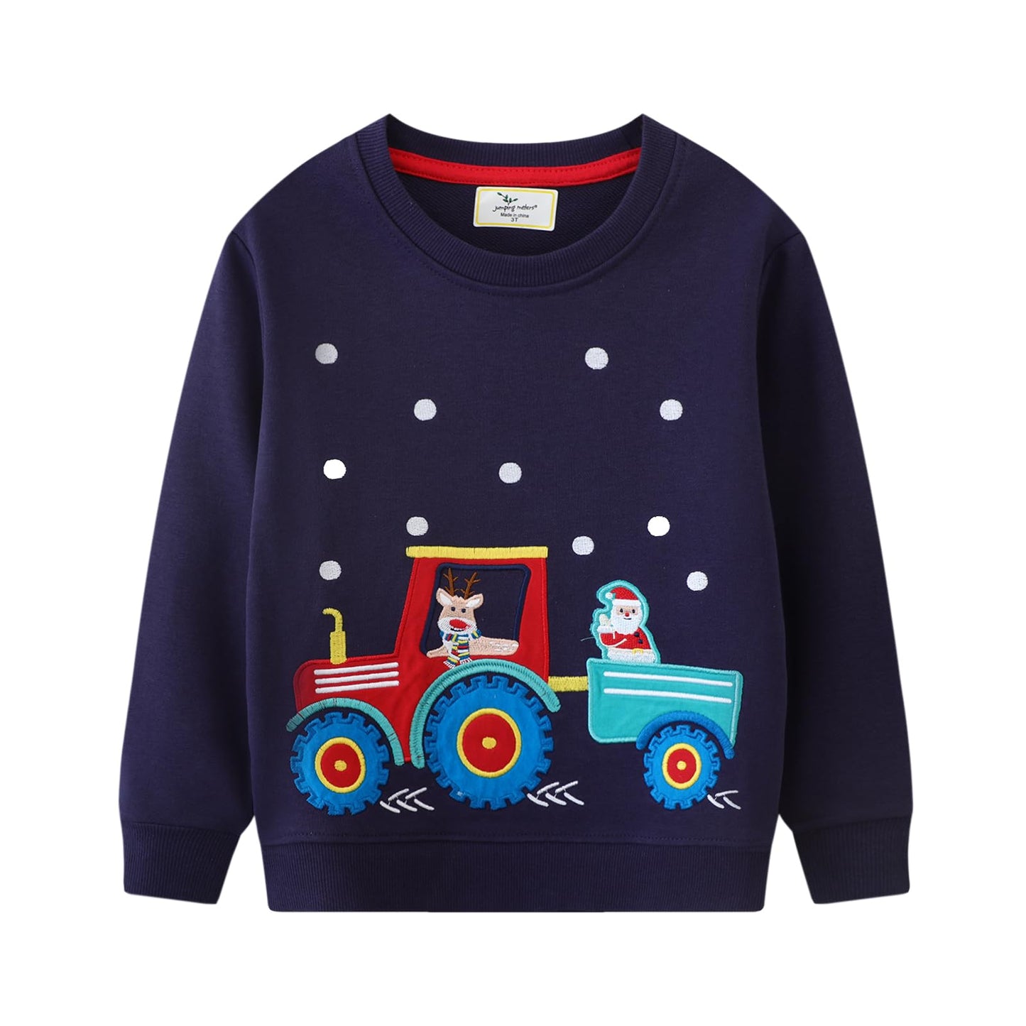 Boys' Sweatshirts Christmas Boy Christmas Long Sleeve Jumper Children's Christmas Clothing Christmas Long Shirt Dinosaur Santa 1-7 Years Size 92-122