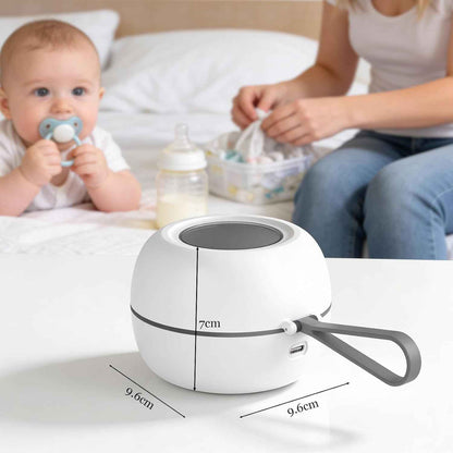 Tragbarer Schnuller-Sterilisator, UV-Baby Sterilisator für Schnuller, 99,99% Sterilisation in 3 Minuten, UV Baby Desinfektionsgerät für Zuhause und Unterwegs, Für 2 Schnuller, Für Reisen & Zuhause