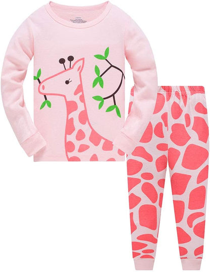 TEDD Girls' Pyjamas, Cotton, Cute, Unicorn, Long Sleeves, Two-Piece Pyjamas Set, Kids’ Sleepwear, Winter, Christmas, Sizes 1-12 Years
