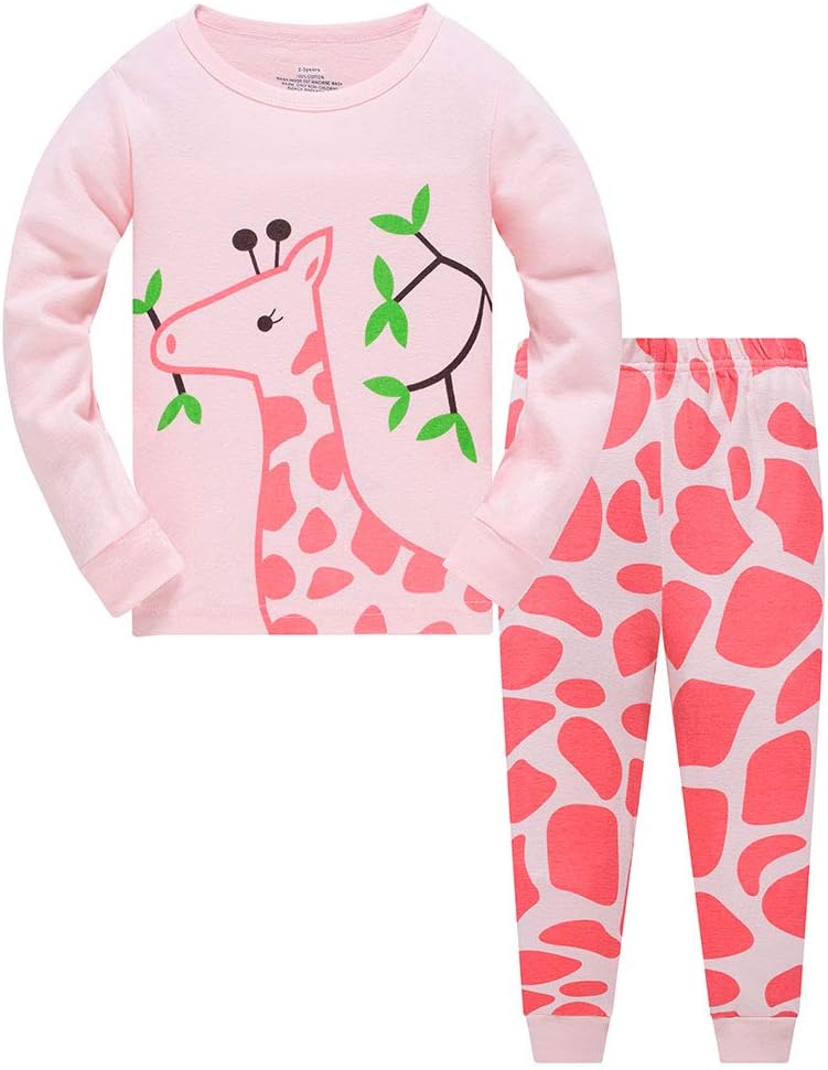 TEDD Girls' Pyjamas, Cotton, Cute, Unicorn, Long Sleeves, Two-Piece Pyjamas Set, Kids’ Sleepwear, Winter, Christmas, Sizes 1-12 Years