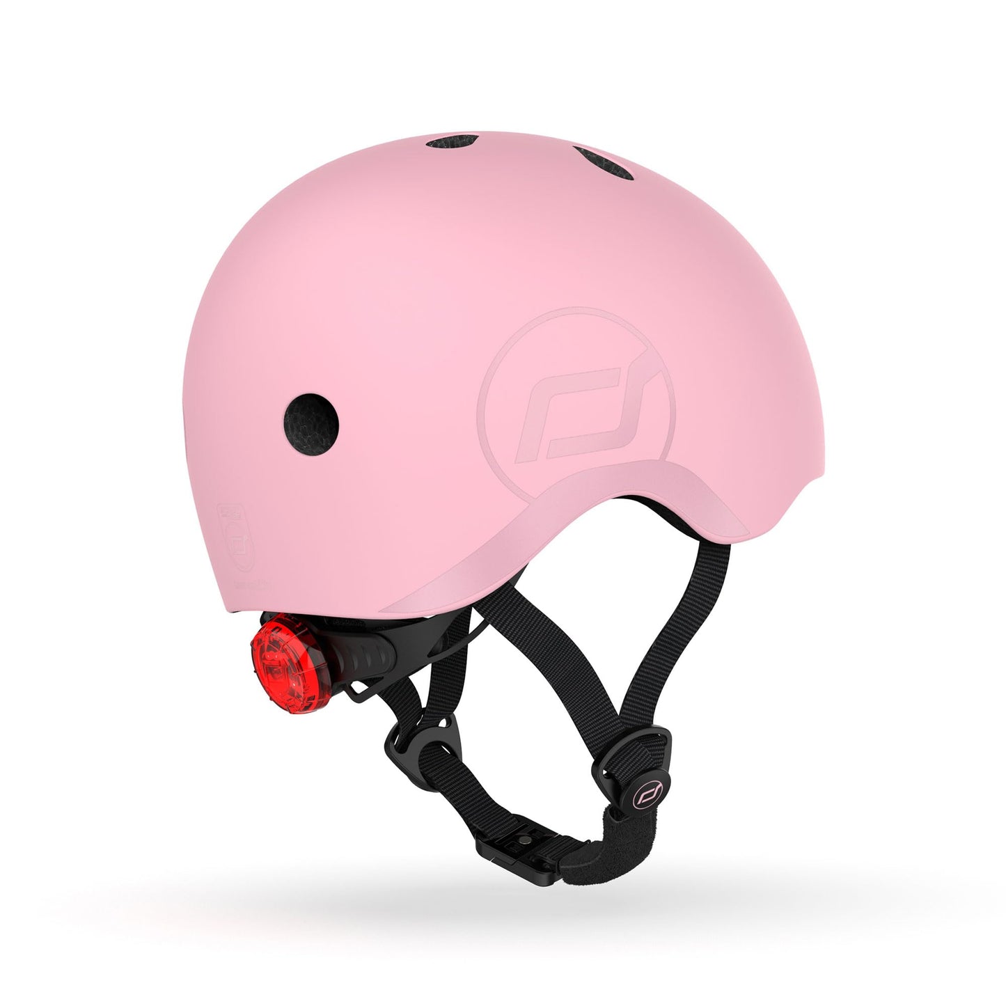 Scoot and Ride Baby Helmet with Adjustable Straps - Matte Finish - Small and Medium - Includes LED Safety Light and Soft Fleece Padding for Extra Protection