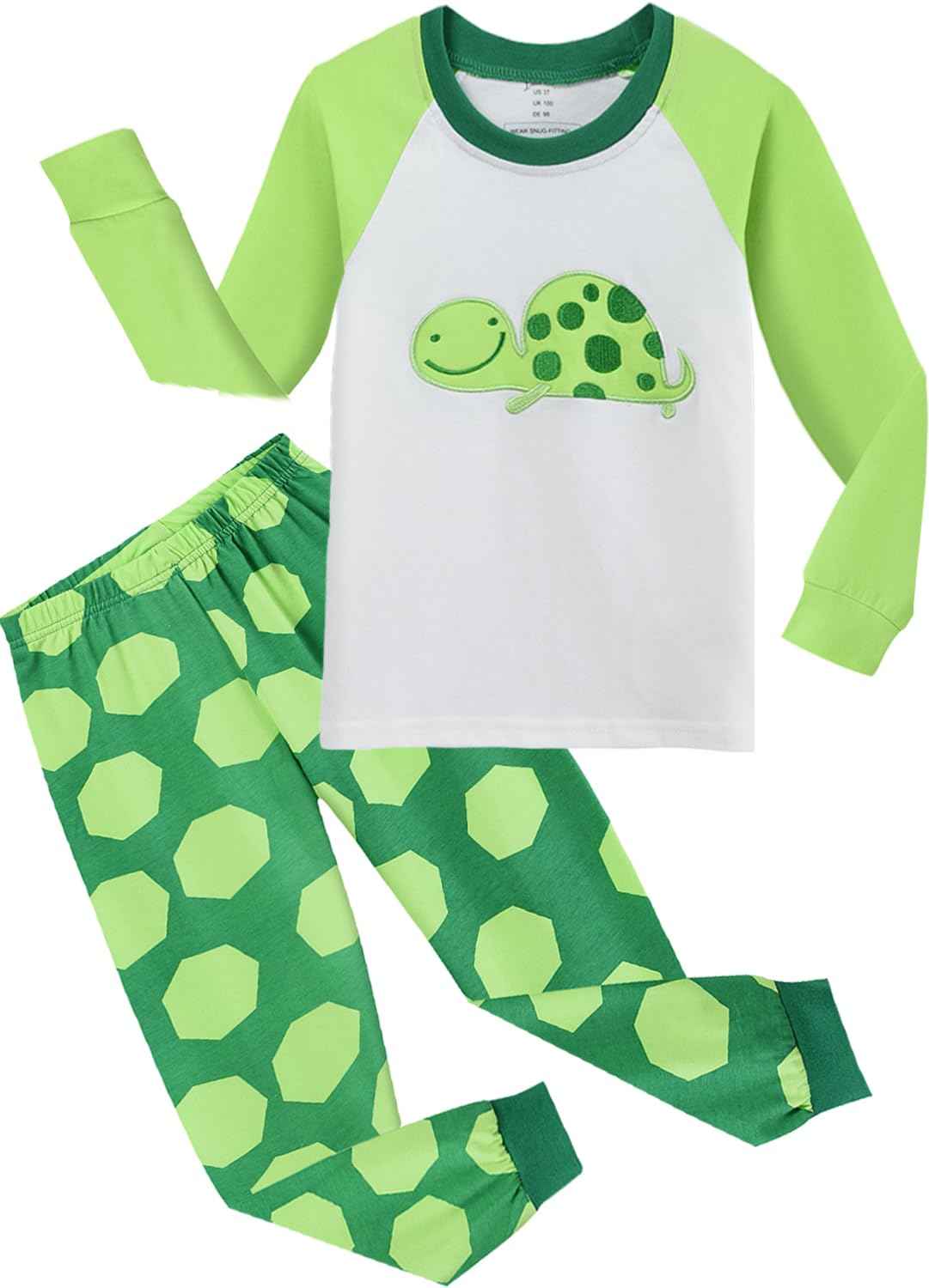 EULLA Children's Boys' Pyjamas Long Sleeve Cotton Winter Pyjama Set Fire Truck Dinosaur Digger Tractor Train Two-Piece Sleepwear 1-7 Years 92 98 104 110 116 122
