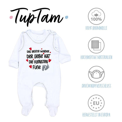 TupTam Unisex Baby Strampler Set Spruch Mamas & Papas Schatz