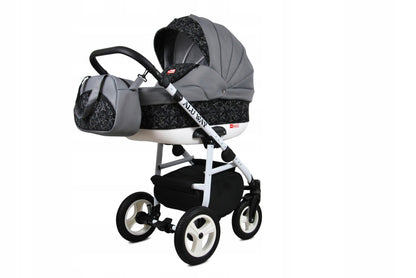 BabyLux® Kinderwagen Set 4 in 1 - Alu Way - incl. Babywanne, Buggy Sportsitz, Auto-Babyschale, ISOFIX-Basisstation - Autositz - Kinderwagenset - Kombikinderwagen mit Wickeltasche usw.
