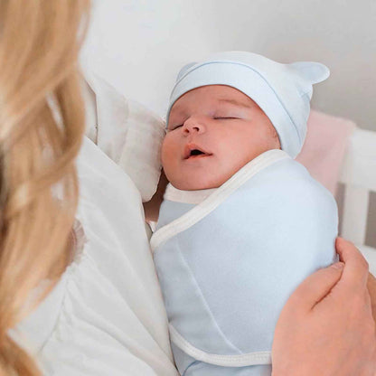 DRESHOW Neugeborene Swaddle Decke Hut Set Baby Gedruckt Swaddles Säugling Einstellbar Schlafsack für 0-3 Monate Mädchen Jungen