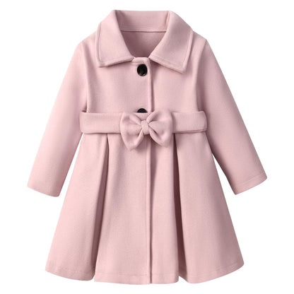 Kleinkind Baby Mädchen Kleidung Jacke Mantel Langarm Plain Knöpfe Kleid Mantel Herbst Outfit