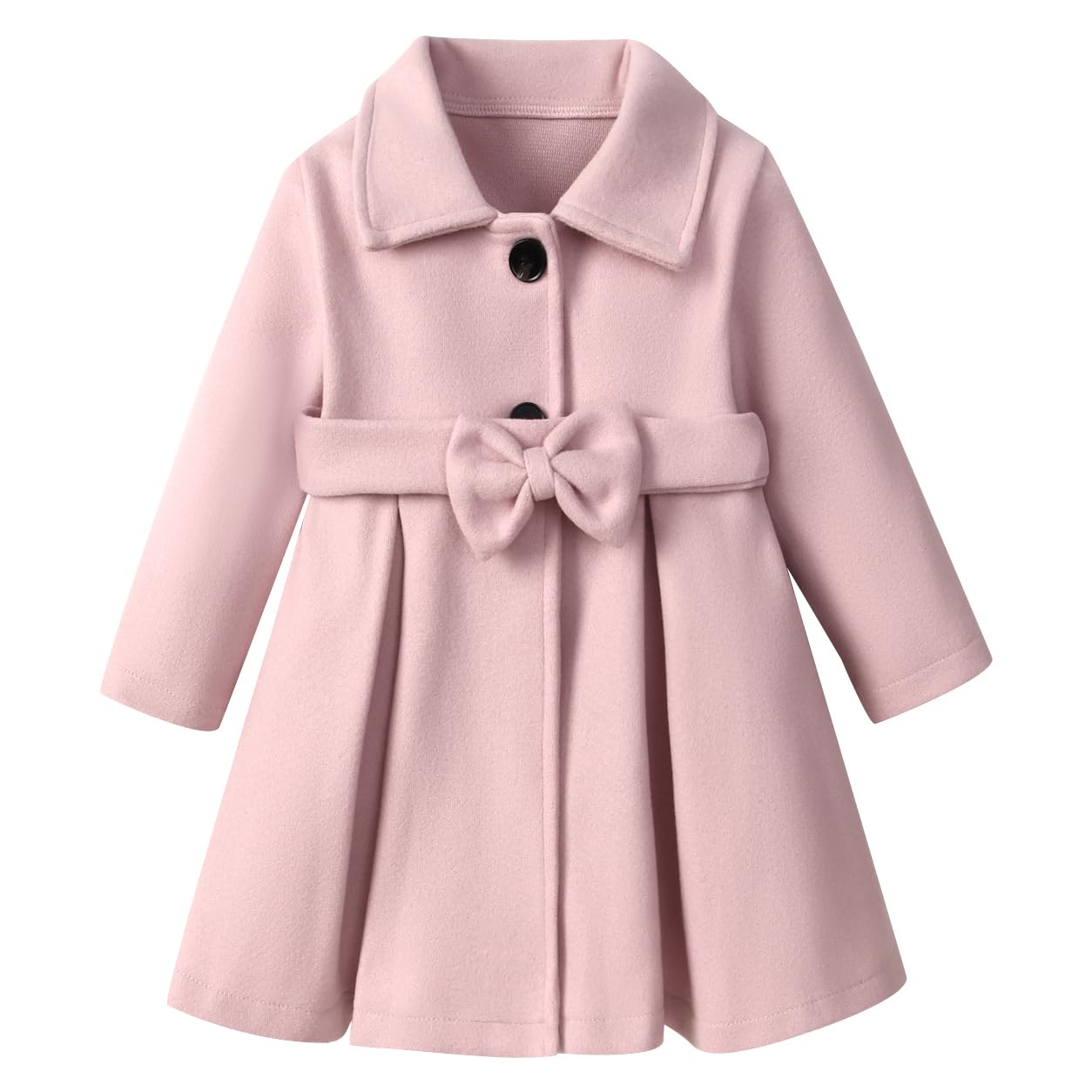 Kleinkind Baby Mädchen Kleidung Jacke Mantel Langarm Plain Knöpfe Kleid Mantel Herbst Outfit