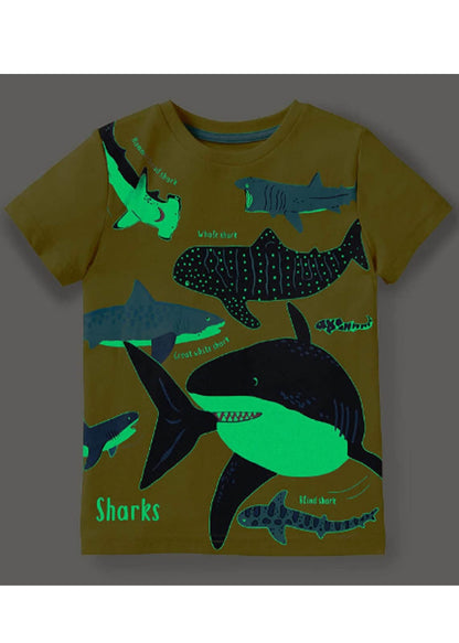YOUNGSOUL Jungen T-Shirt Dinosaurier Kinder Kurzarm Tee Shirt Sommer Tops 3er-Pack
