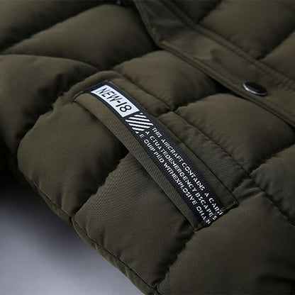 linboo Boys' Winter Jacket, Outdoor Coat, Parka with Fur Hood, Quilted Jacket, Cotton, Children's Jacket, Warm Winter Coat, Lined Winter Hooded Jacket
