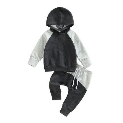 Yassiglia Baby Jungen Kleidung Set Neugeborene Zweiteiler Outfit Kleinkind Herbst Bekleidungssets Jogginganzug für Baby Junge Kapuzenpullover + Hosen Set