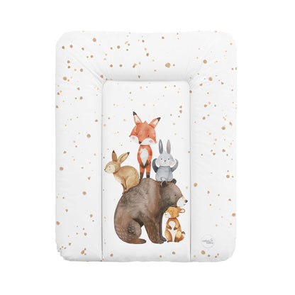 Ceba Baby® weiche Wickelauflage 50x70 cm - Baby Wickelunterlage - Wickeltischauflage für Junge und Mädchen - Wasserdicht, abwaschbar - OEKO-TEX® Standard 100 - Made in EU - Waldfreunde