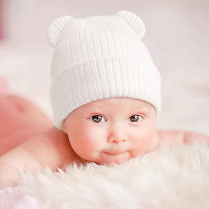 DRESHOW Toddler Beanie Baby Winter Hats Baby Soft Knitting Cute Bear Ears Hat for Boys Girls Warm Hat Hats for 0 Months - 24 Months