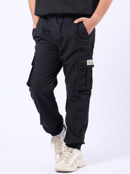 NATUST Jungen Cargohose Kinder Freizeithose mit Elastischem Bund