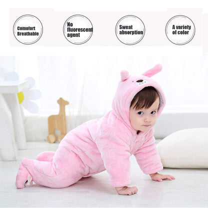Gaorui Newborn Unisex Baby Winter Jumpsuit with Hood Romper Fleece Onesie All in One Snowsuit Outfits