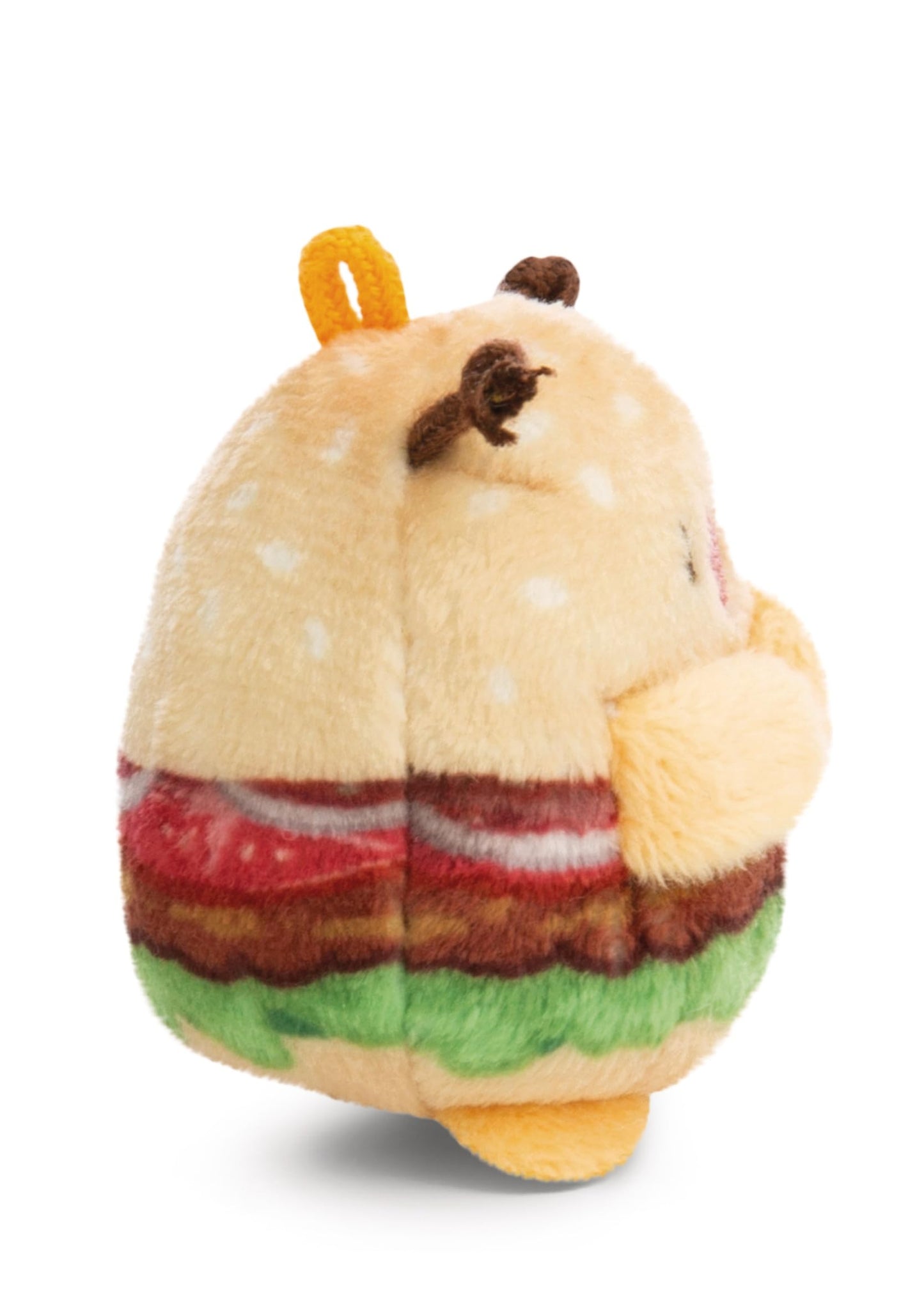 NICI My Mochi Cuddly Toy Ladybird Dozz Hamburger 5 cm Beige - Soft Plush Toy - Cute Plush Toy for Cuddling and Playing, for Children and Adults, Great Gift Idea