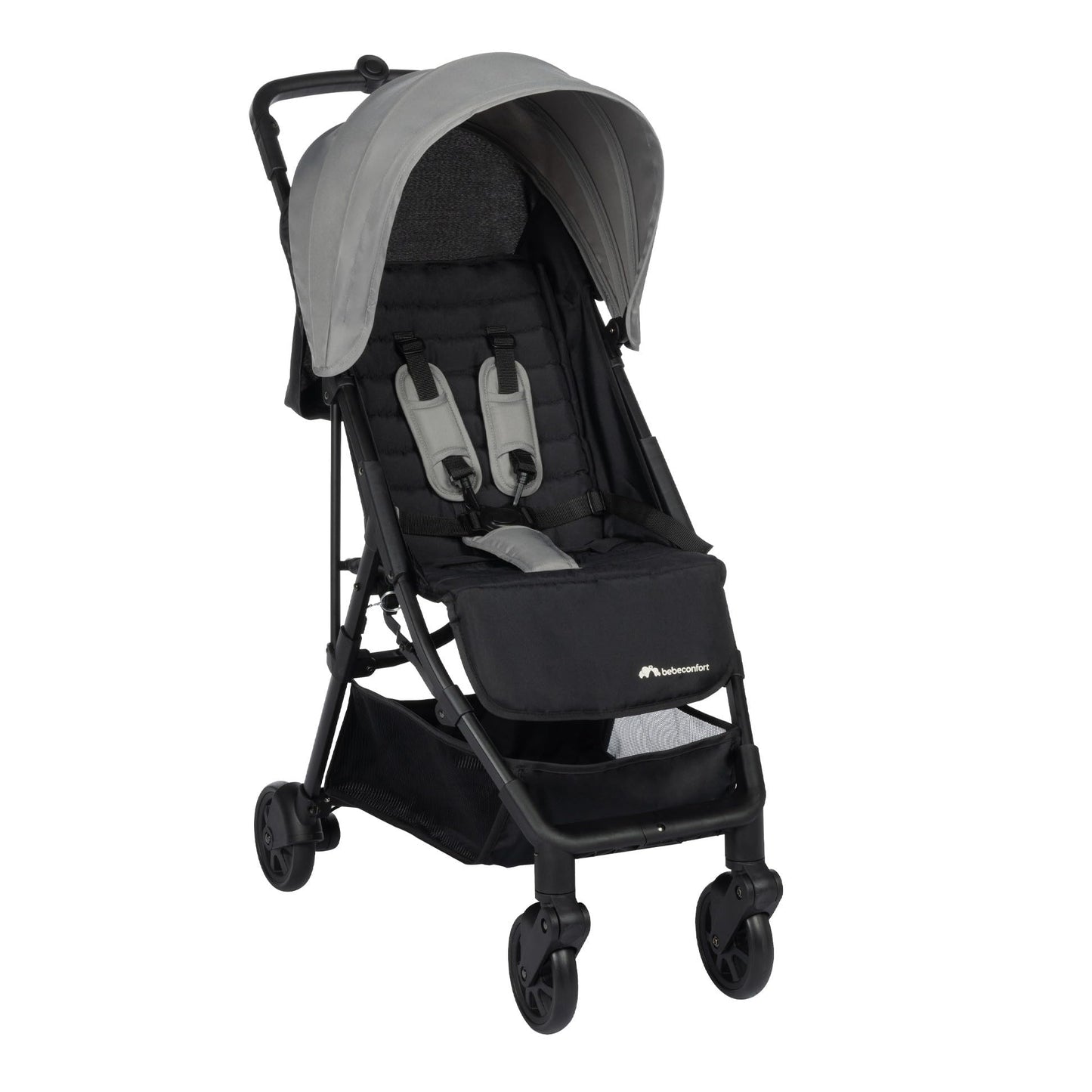 Bebeconfort Buggy Teeny 3D Ultra Compact Folding Pushchair with Matching Carry Bag Ideal for Travel or the City Can be Used from Approx. 6 Months to 4 Years Tinted Grey