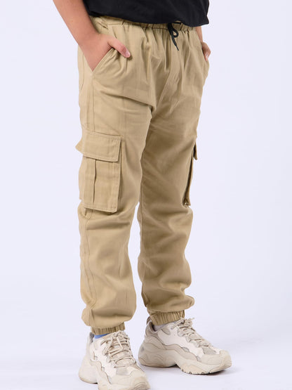 NATUST Jungen Cargohose Kinder Freizeithose mit Elastischem Bund