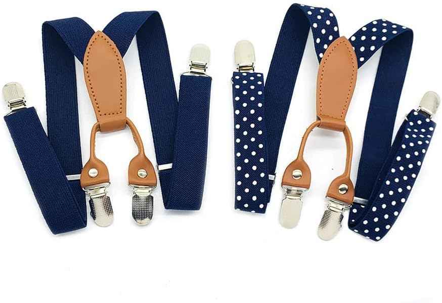 Pack of 2 Children's Braces 4 Clips Y-Shape – 2.5 cm Wide