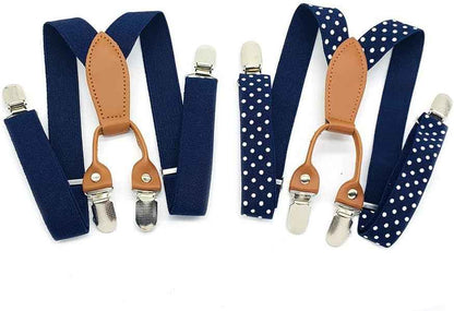 Pack of 2 Children's Braces 4 Clips Y-Shape – 2.5 cm Wide
