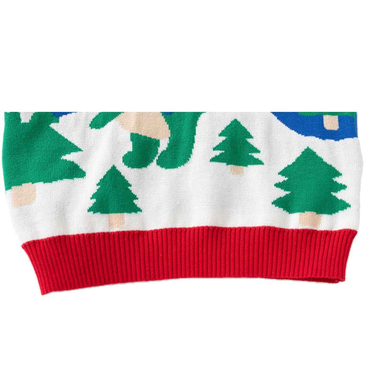 Fandecie Children's Christmas Jumper Cotton Crew Neck Christmas Elk Santa Sweater Girls Boys Sweatshirt Jumper 2-7 Years