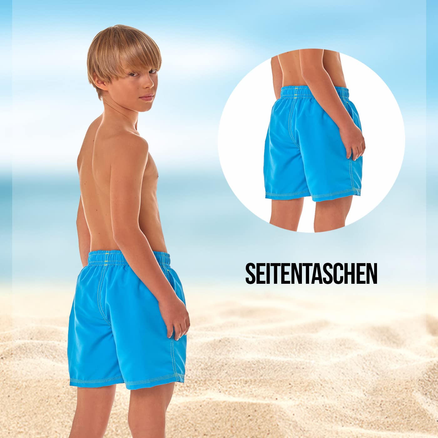 Zagano Boys' Quick-Drying Swimming Trunks Sports Trousers Boys Kids Swimwear Size 128-164