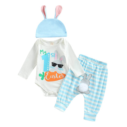 Baby Jungen Mädchen Ostern Kleidung Outfit Osterhase Baby Kleidung Set Körper Top + Hose Neugeborenen Weiche Baby Set Mein Erstes Ostern