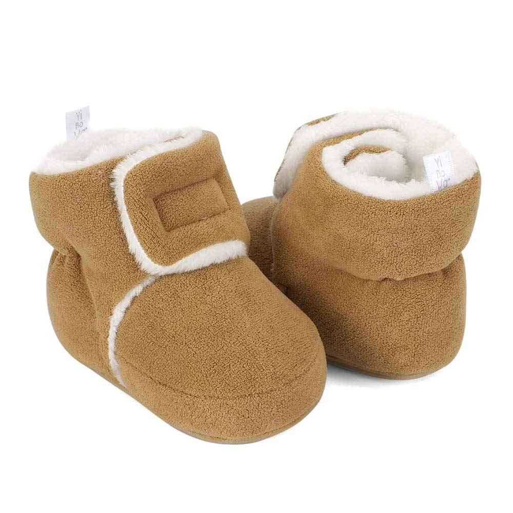 Unisex Baby Boys Girls Warm Winter Boots Rubber Sole Non-Slip Winter First Walking Shoes