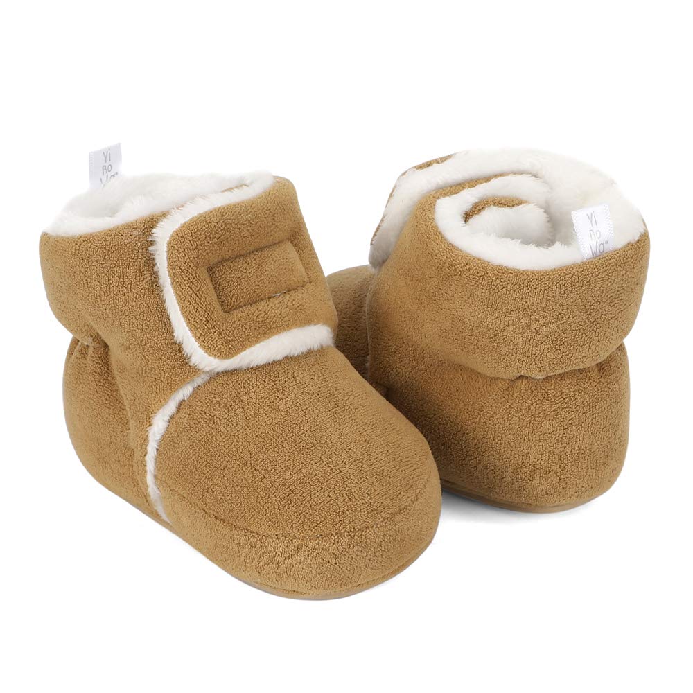 Unisex Baby Boys Girls Warm Winter Boots Rubber Sole Non-Slip Winter First Walking Shoes