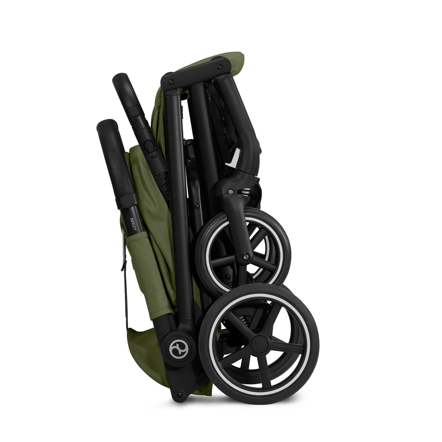 Cybex Gold Kinderwagen Beezy mit One-Pull Harness, Ab Geburt bis ca. 4 Jahre (max. 22 kg), Kompakt und ergonomisch, Magic Black (Schwarz mit schwarzem Rahmen)