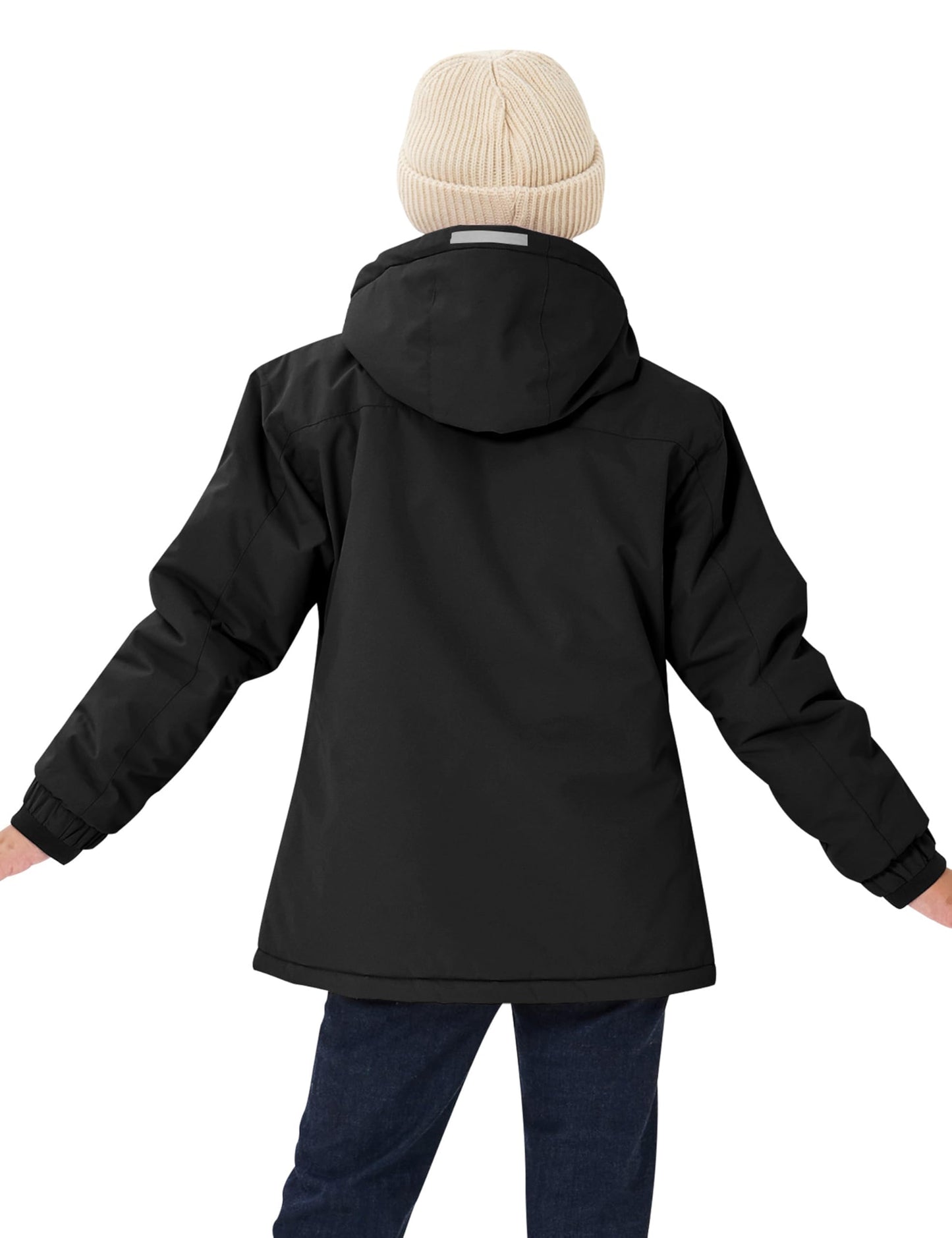 MoFiz Girls' Winter Jacket, Ski Jacket, Children's Softshell Jacket, Fleece Lining, Windproof, Outdoor Jacket with Hood